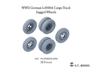 ET Model P35-160 WWII German L4500A Cargo Truck Sagged Wheels 1/35