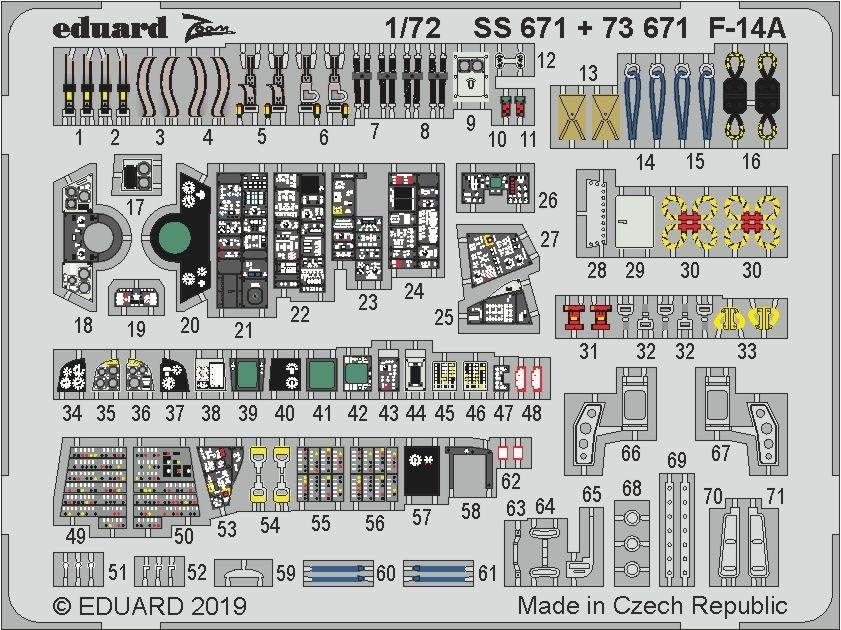 Eduard SS671 F-14A 1/72 HOBBY BOSS