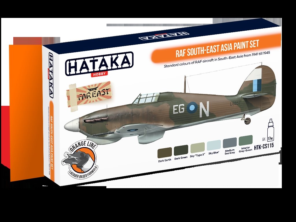 Hataka HTK-CS115 RAF South-East Asia paint set 6x17ml – image 2