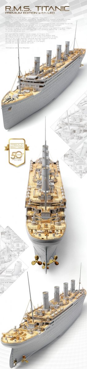 Academy 14226 RMS Titanic Premium Edition with LED Units 1/400 – obrázek 2