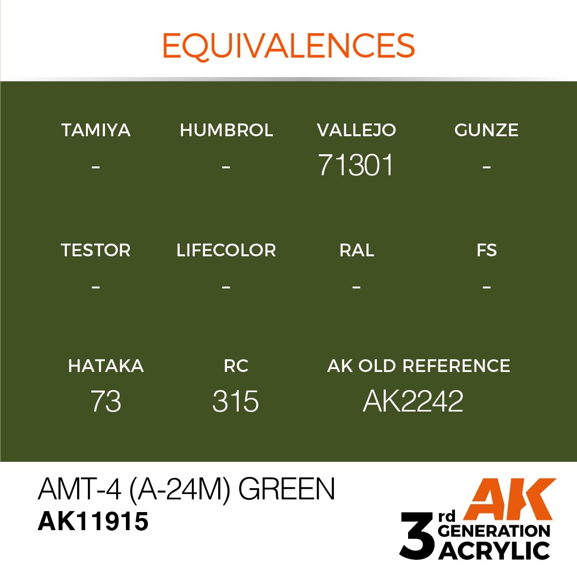 AK Interactive AK11915 AMT-4 (A-24M) GREEN – AIR 17ml – obrázek 3