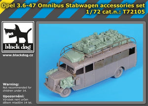 Black Dog T72105 Opel 3.6-47 Omnibus stabwagen accessories set for Roden 1/72 – image 2