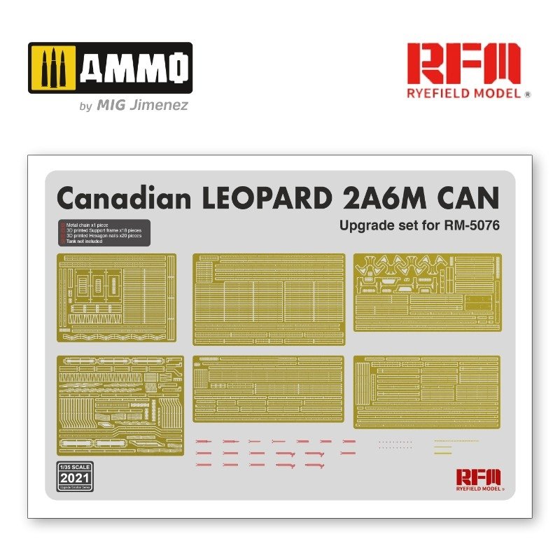 Rye Field Model 2021 Upgrade set for 5076 Canadian Leopard 2A6M CAN 1/35 – obrázek 3