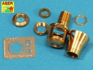 Aber 16L-09 Late muzzle brake for the barrel used on the late version of the Tiger I, King Tiger tank (Henschel turret) / Late muzzle brake used on German 8.8cm barrel Tiger I- late and Tiger II (Henschel turret) 1/16