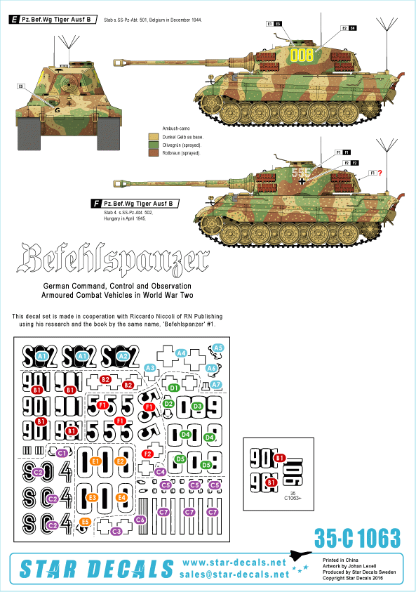 Star Decals 35-C1063 Befehlspanzer #7 1/35 – obrázek 2