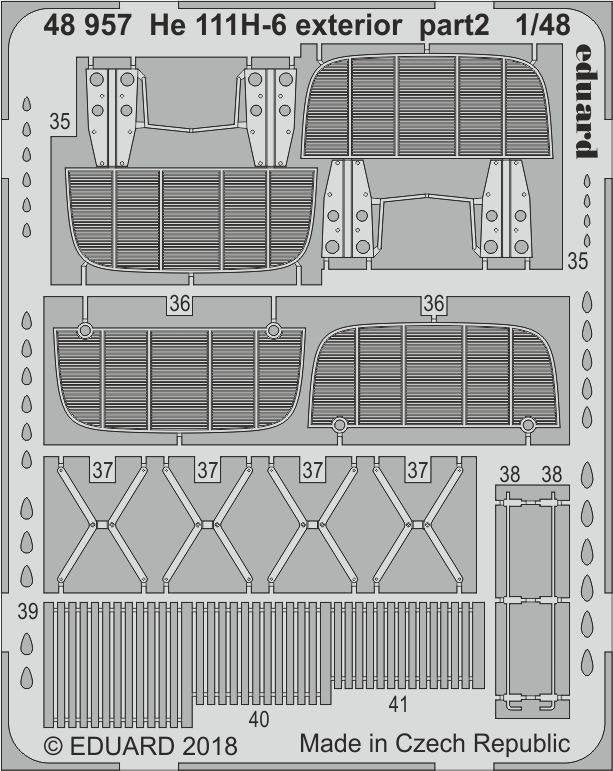 Eduard 48957 He 111H-6 extérieur ICM 1/48