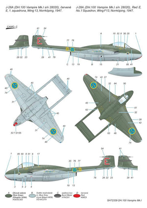 Special Hobby 72339 DH.100 Vampire Mk. I The First Jet Guardians of Neutrality 1/72 – obrázek 3