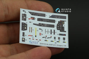 Quinta Studio QD48185 Me 262B-1a/U1 3D-Printed &amp;amp; colored Interior on decal paper (for Dragon ) 1/48 – obrázek 3