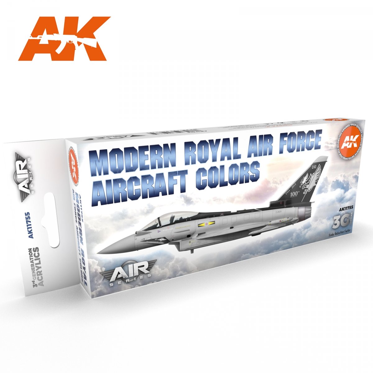 AK Interactive AK11755 COULEURS MODERNES DES AVIONS DE LA ROYAL AIR FORCE 8 x 17 ml