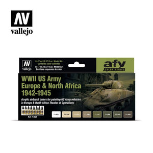 Vallejo 71625 WWII US Army Europe &amp;amp; North Africa 1942-1945 8x17ml