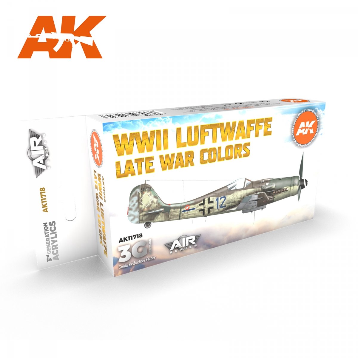 AK Interactive AK11718 Couleurs de fin de guerre de la Luftwaffe (Seconde Guerre mondiale) 6 x 17 ml