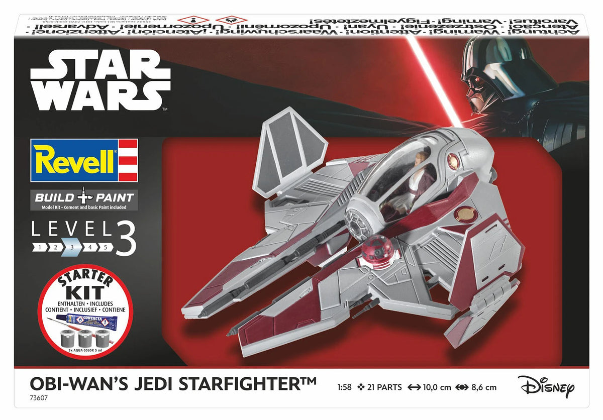 Revell 73607 Starter Kit Obi-Wan&amp;#39;s Starfighter 1/58