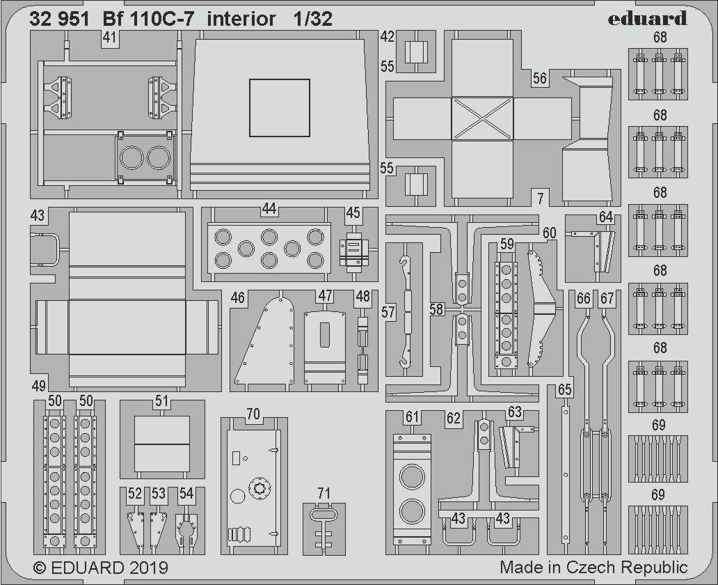 Eduard 32951 Bf 110C-7 interior REVELL 1/32 – Bild 2