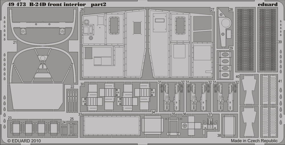 Eduard 49473 B-24D front interior 1/48 Revell Academy
