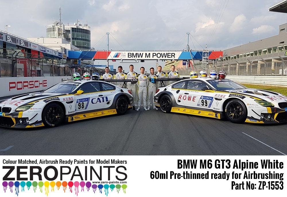 Zero Paints ZP-1553 BMW M6 GT3 Alpine White Paint 60ml – obrázek 2