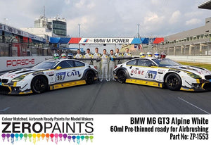 Zero Paints ZP-1553 BMW M6 GT3 Alpine White Paint 60ml – obrázek 2