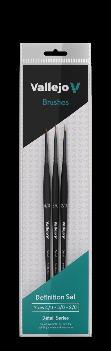 VALLEJO B02991 - Brush Set - Detail - Design Set - Synthetic fibers (0, 1, 2)