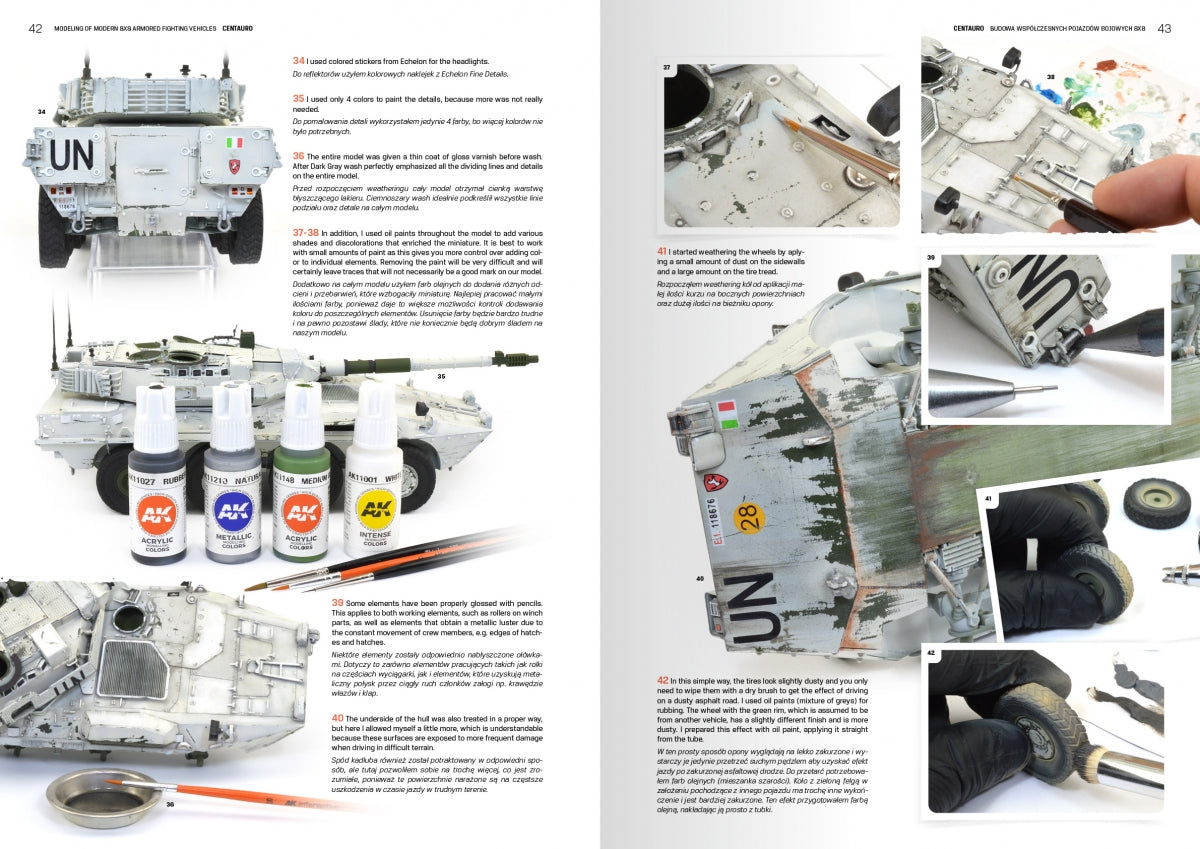 AK Interactive AK130017 MODELING MODERN ARMORED FIGHTING 8X8 VEHICLES (PL/EN) – image 2