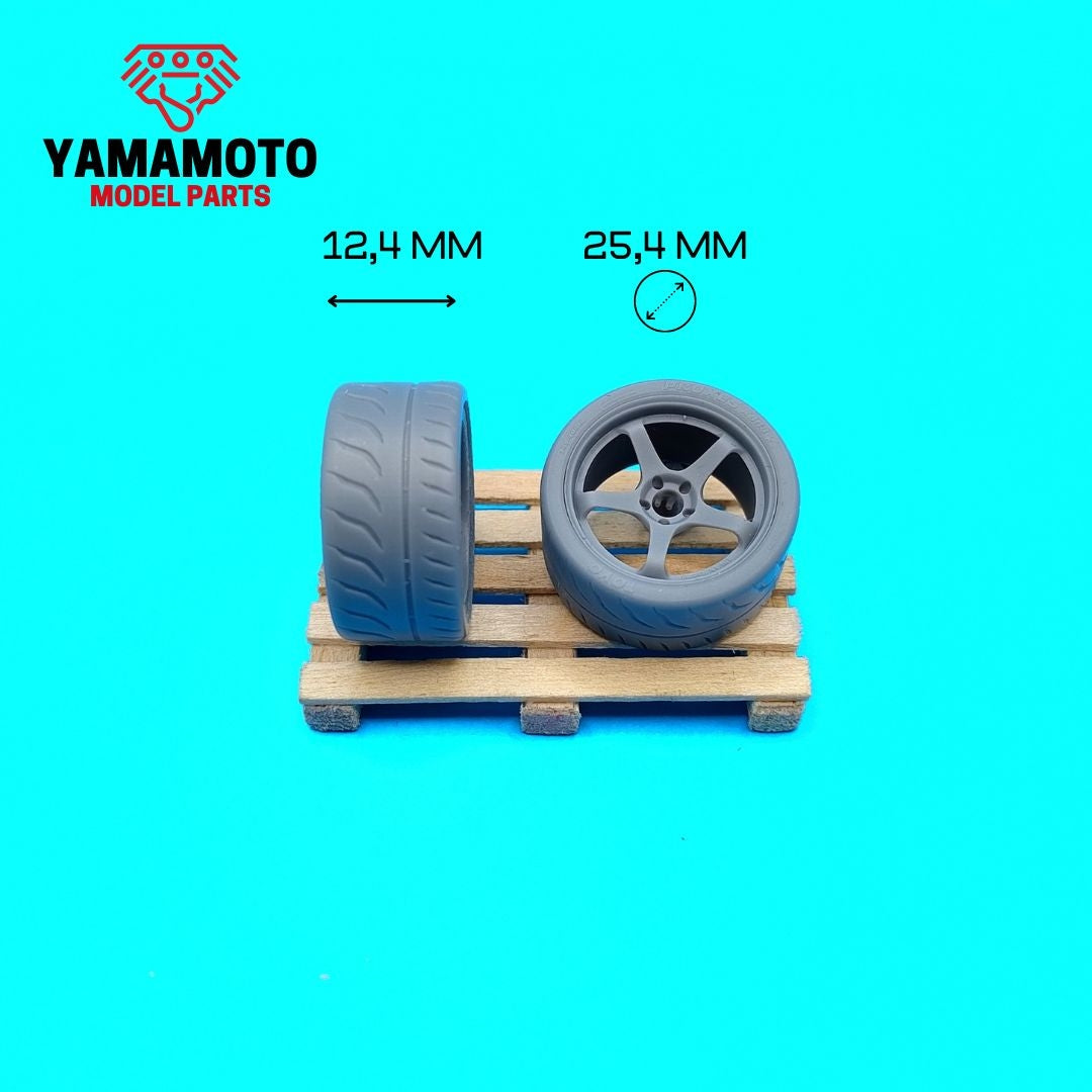Yamamoto YMPRIM21 Advan Racing GT 4 18&amp;quot; + Tires 1/24 – Bild 6