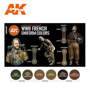 AK Interactive AK11633 WWII FRENCH UNIFORM COLORS – immagine 2