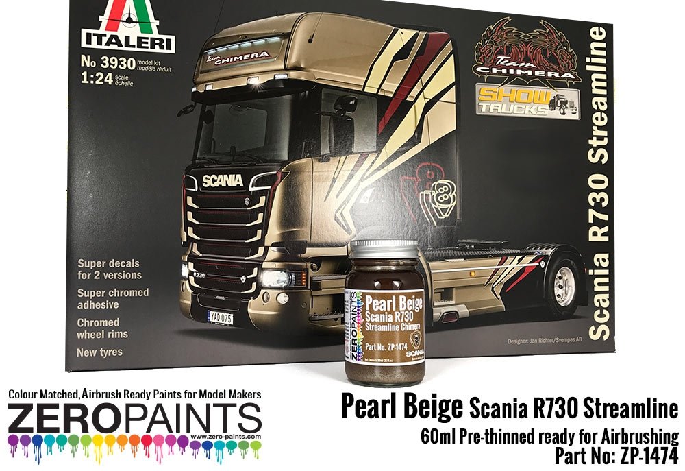 Zero Paints ZP-1474 Pearl Beige (Scania R730 Streamline Chimera) Paint 60ml – image 2