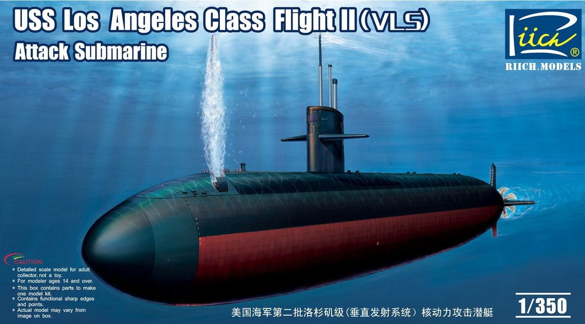 Riich Models RN28006 Los Angeles Class Flight II (VLS) Submarine 1/350