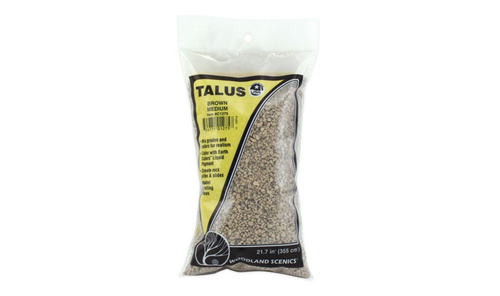 Woodland Scenics WC1275 Medium Brown Talus - medium brown rock aggregate – image 2