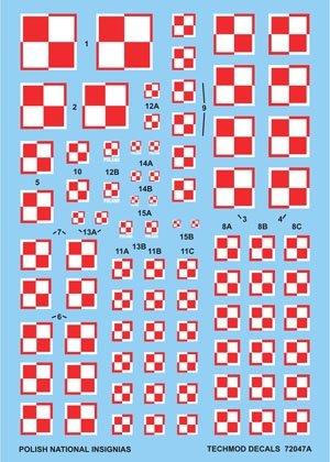 Techmod 72047 - Insignes nationaux polonais (1/72)