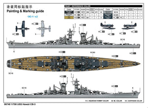Trumpeter 06740 USS Hawaii CB-3 1/700 – imagen 3