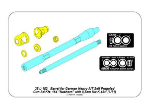 Aber 35L-152 Barrel for German A/T Self Propeled Gun Nashorn with 8.8cm Pak 43/1 L/71 (1/35) – Bild 12
