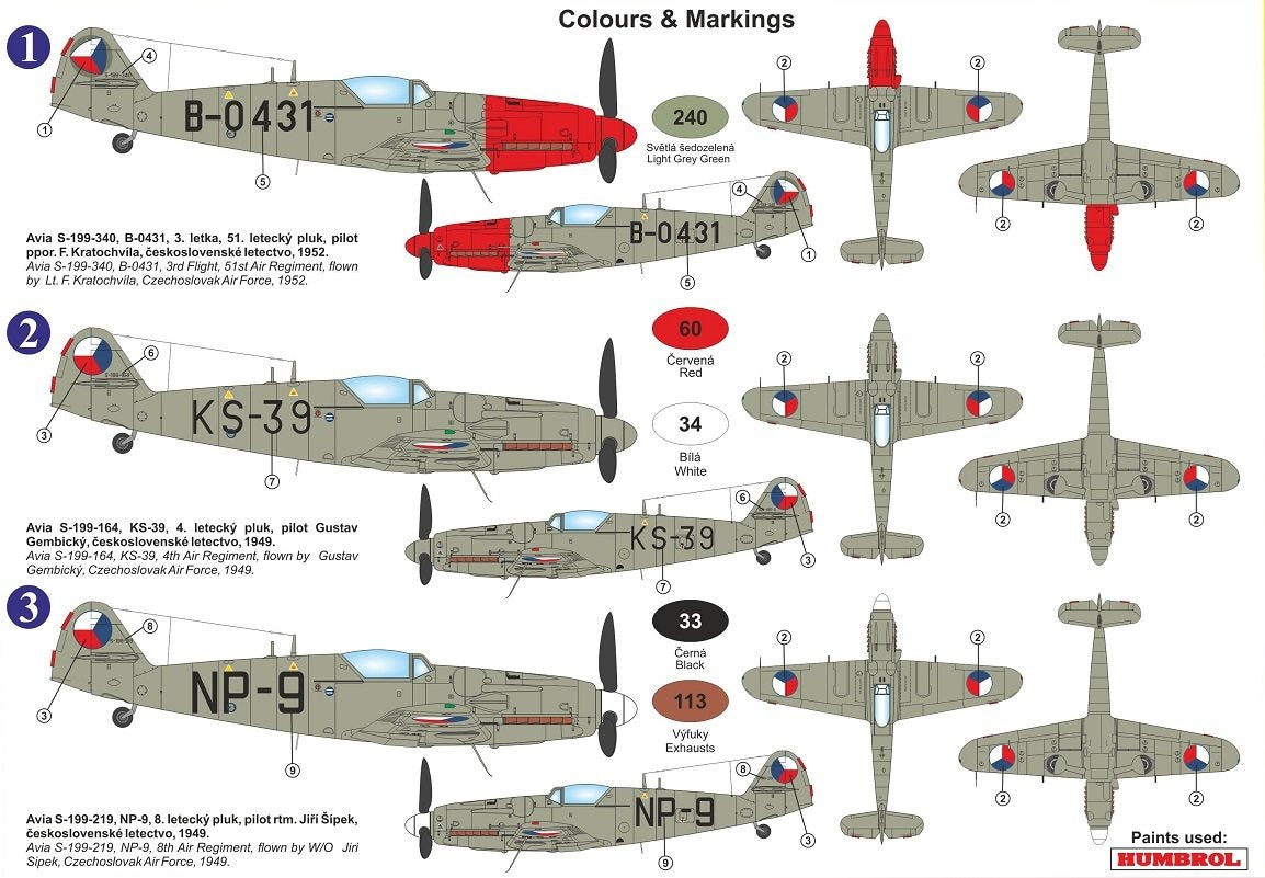 Kovozavody Prostejov KPM0218 Avia S-199 w/wing guns 1/72 – image 2