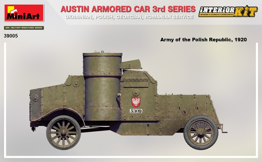 MiniArt 39005 AUSTIN ARMORED CAR 3rd SERIES: UKRAINIAN, POLISH, GEORGIAN, ROMANIAN SERVICE. INTERIOR KIT 1/35 – image 2
