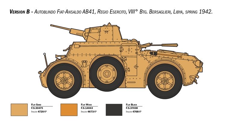 Italeri 6591 Autoblinda AB 41 with Bersaglieri El Alamein 1/35 – immagine 4