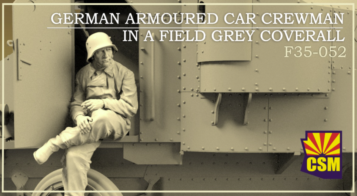 Copper State Models F35-052 German Armored Car Crewman in a field gray coverall 1/35