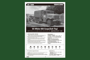 Hobby Boss 83802 US White 666 Cargo Soft Top 1/35 – zdjęcie 4