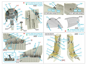 Quinta Studio QD32193 AV-8B Harrier II early 3D-Printed &amp;amp; colored Interior on decal paper (Trumpeter) 1/32 – Bild 2