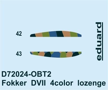 Eduard D72024 Fokker D.VII 4color lozenge EDUARD 1/72 – image 2