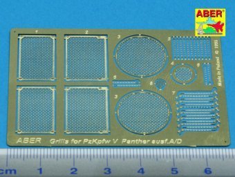 Aber 35G01 Grilles for german tank Grilles for PzKpfw V Ausf.A/D Panther (Sd.Kfz.181) 1/35 – image 2