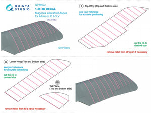 Quinta Studio QP48002 Magenta rib tapes Albatros DI-DV 1/48 – Bild 6