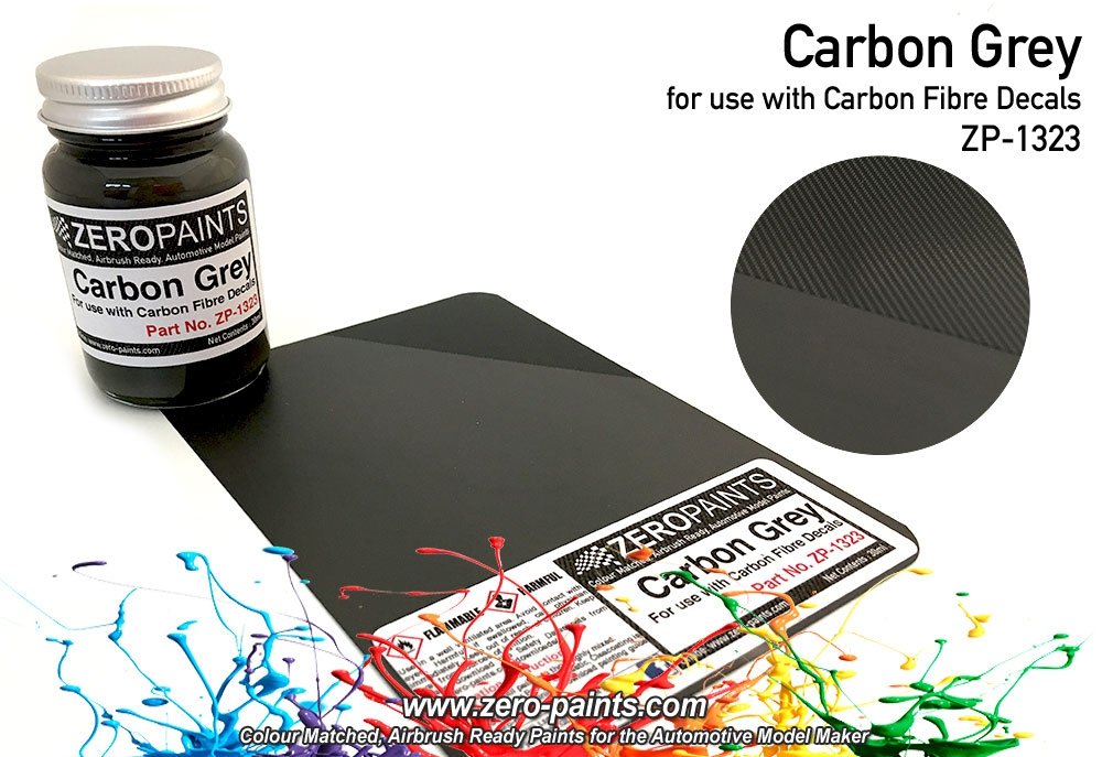 Zero Paints ZP-1323 Carbon Gray (Carbon Fiber Gray) Paint 60ml