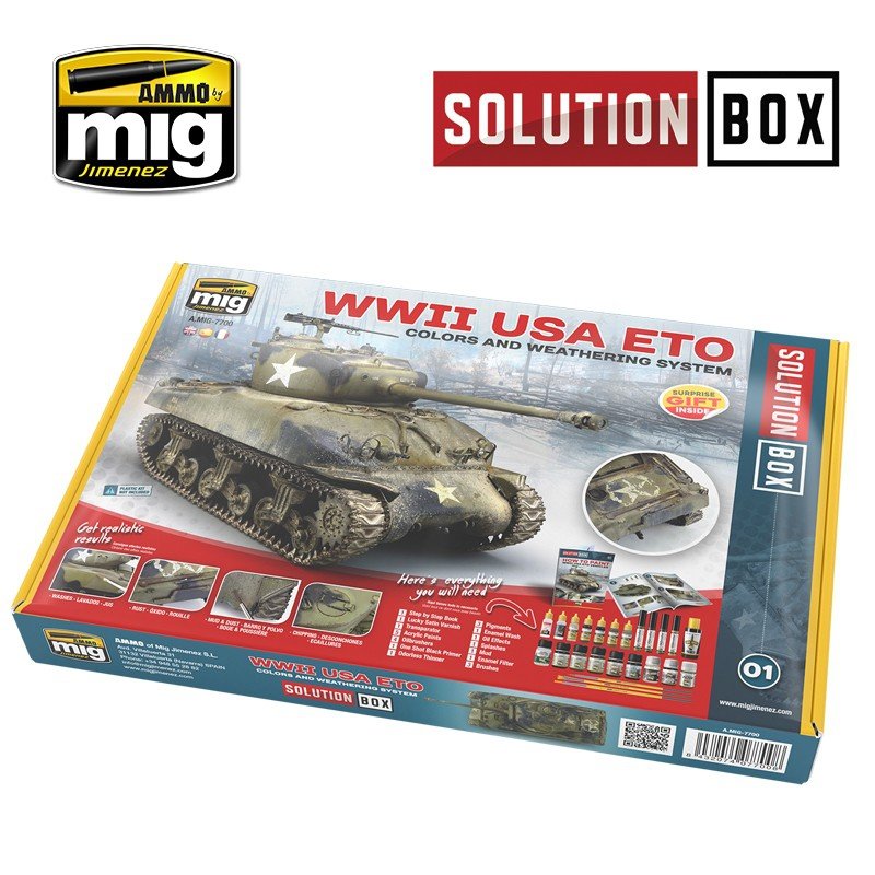 AMMO of Mig Jimenez 7700 WW II AMERICAN ETO SOLUTION BOX – obrázek 2