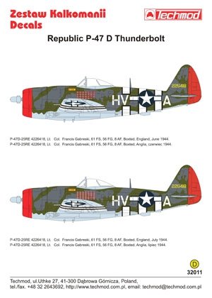 Techmod 32011 - Republic P-47D Thunderbolt 1/32 – image 2