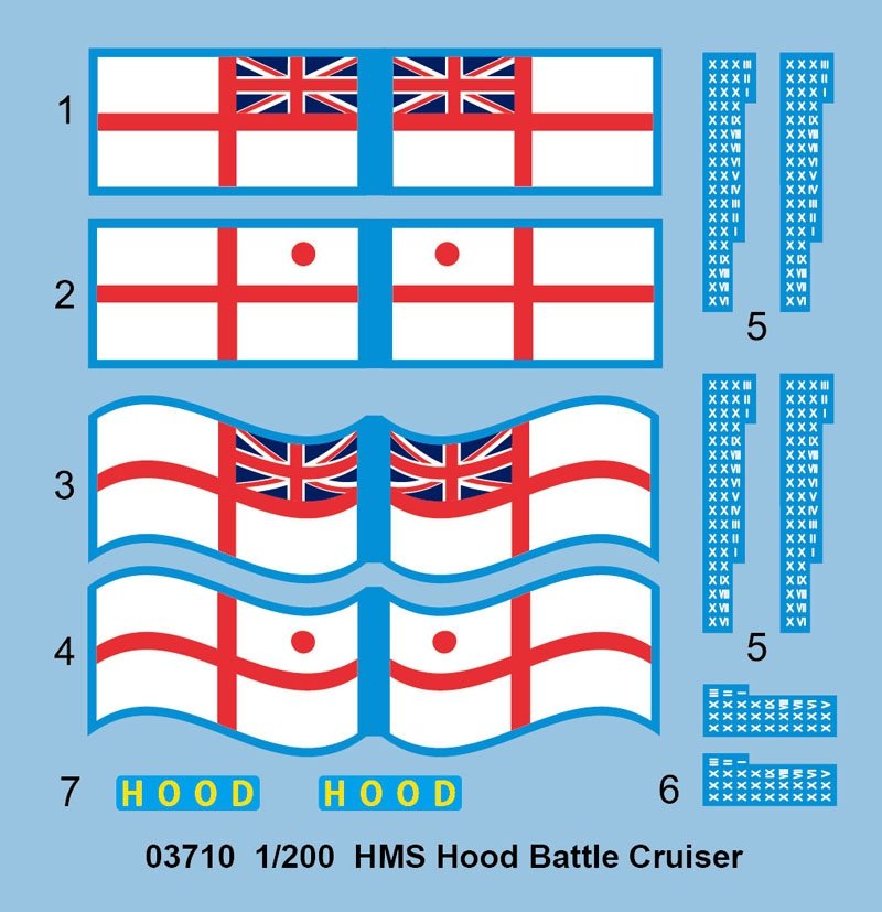Trumpeter 03710 HMS Hood Battle Cruiser 1/200 – image 3