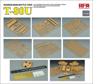 Rye Field Model 5105 Russian Main Battle Tank T-80U 1/35 – obrázek 12