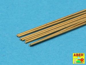 Aber BR06 Brass round rods 0.60 mm length 250 mm x 8 pcs. – obrázek 2