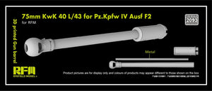 Rye Field Model 2093 75mm KwK 40 L/43 barrel for RFM Pz.Kpfw.IV Ausf.F2, F30 1/35