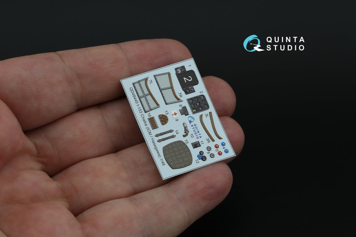Quinta Studio QD48445 I-153 3D-Printed colored Interior on decal paper (ICM/Hasegawa) 1/48 – image 7