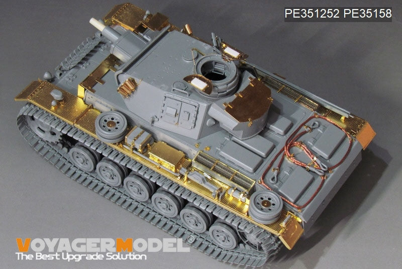 Voyager Model PE351252 WWII German Pz.KPfw.III Ausf.N early version upgrade set basic For TAKOM 8011 1/35 – obrázek 2