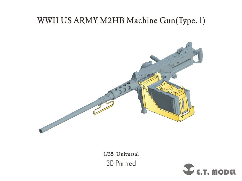 ET Model P35-265 WWII US ARMY M2HB Machine Gun Type.1 (3D Print) 1/35