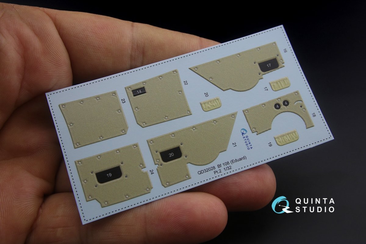 Quinta Studio QD32028 Bf 108 3D-Printed &amp;amp; colored Interior on decal paper (for Eduard kit) 1/32 – Bild 4